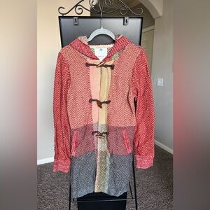 Sparrow Red and Cream Toggle Jacket